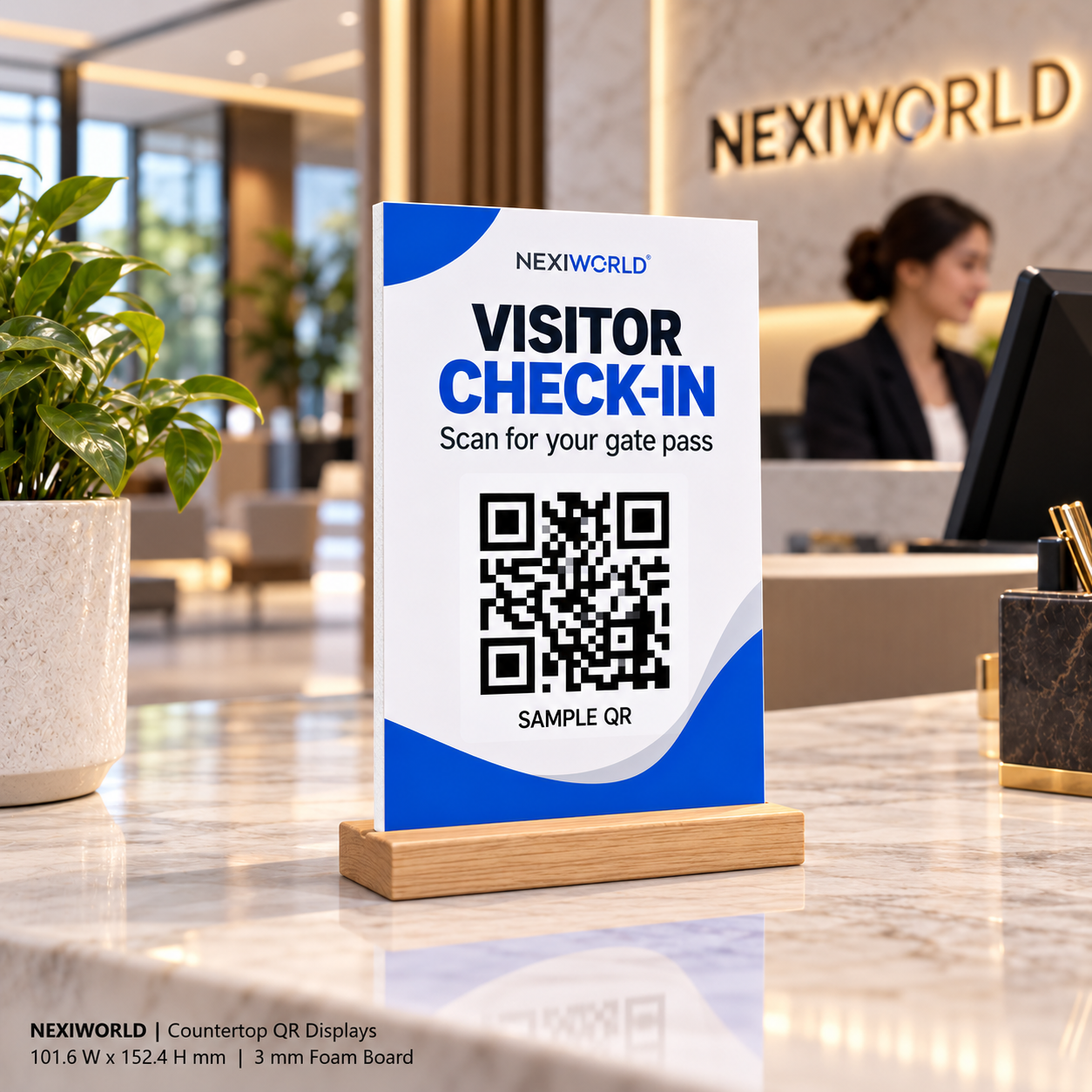 Countertop QR displays